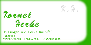 kornel herke business card